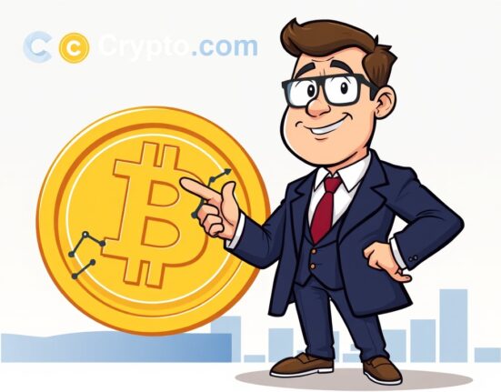 An executive overseeing a strategic Trump Media CRO investment in digital assets, symbolizing future growth and financial ventures.