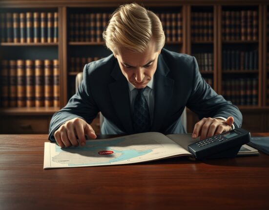 Diplomatic discussion over a map of Lebanon and Israel regarding strikes and Iran negotiations.