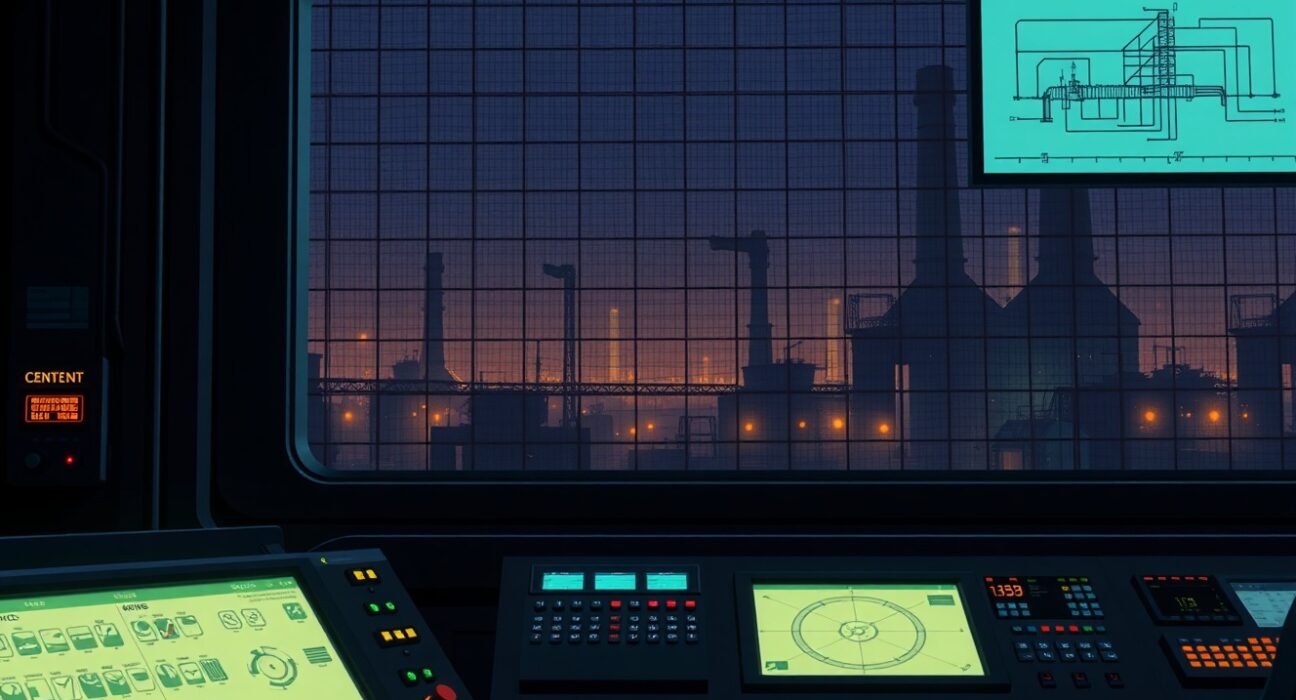 Control room inside an Iranian power plant following the postponed US military strikes decision.