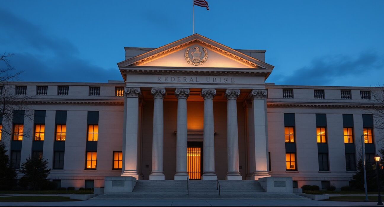 Federal Reserve building representing Trump's pressure for immediate interest rate cuts