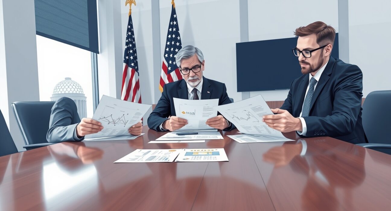 Cryptocurrency experts David Sacks, Marc Andreessen, and Fred Ehrsam at Trump's science and technology council meeting