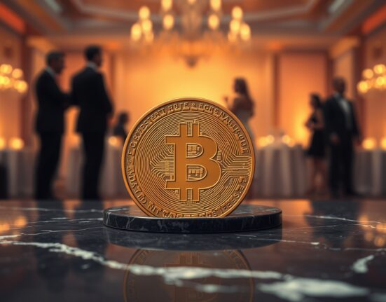 TRUMP cryptocurrency token representing the surge following Donald Trump gala announcement