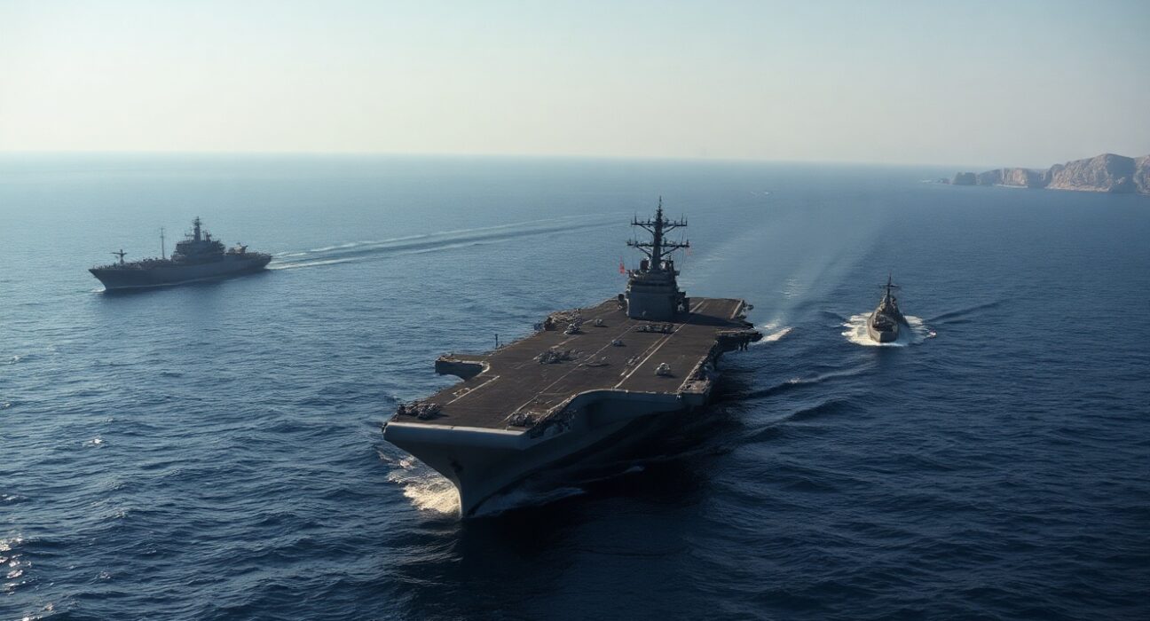 US Navy carrier patrols Strait of Hormuz amid heightened tensions