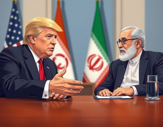 Donald Trump discussing diplomacy with Iranian officials regarding US-Iran relations and nuclear negotiations.