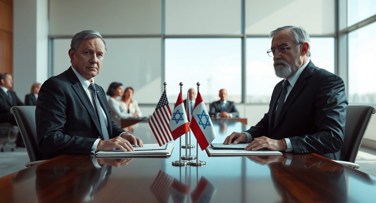 President Trump and Israeli Prime Minister Netanyahu in a diplomatic meeting discussing Iran policy.