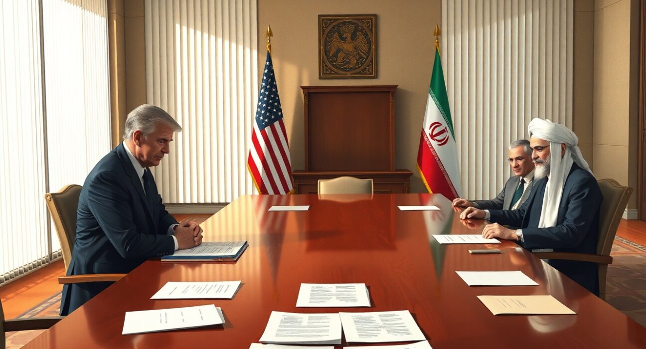 Tense diplomatic negotiations between US and Iranian officials over nuclear talks