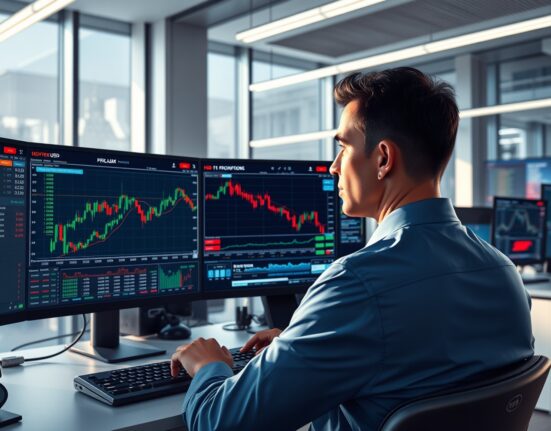 Professional trader analyzing Trump policies and US labor data impact on currency markets