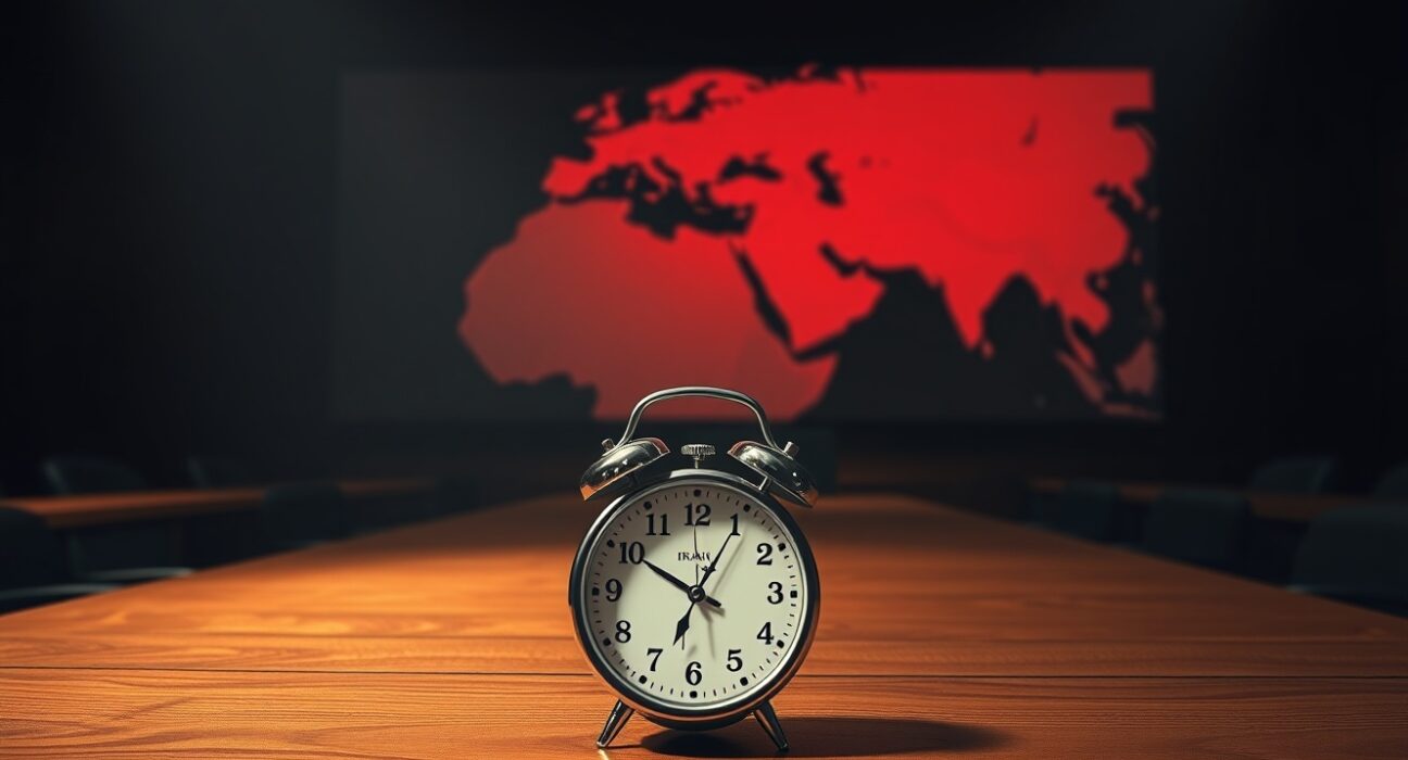 Trump warns Iran with a ticking clock metaphor in a tense geopolitical standoff over nuclear threats.