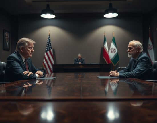 US and Iranian diplomats in tense negotiation room over ceasefire deal