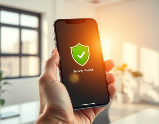 Trust Wallet's new real-time scam address screening feature protecting cryptocurrency transactions on a smartphone.