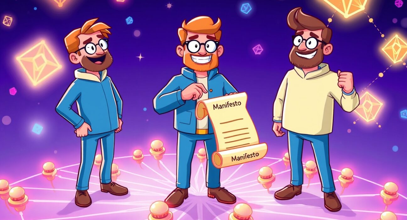 Vitalik Buterin presenting the trustless manifesto about blockchain decentralization principles