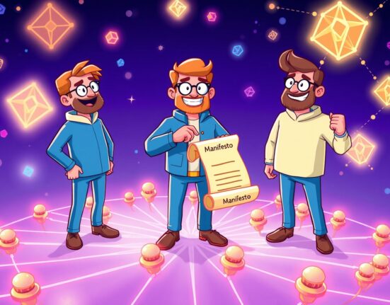 Vitalik Buterin presenting the trustless manifesto about blockchain decentralization principles