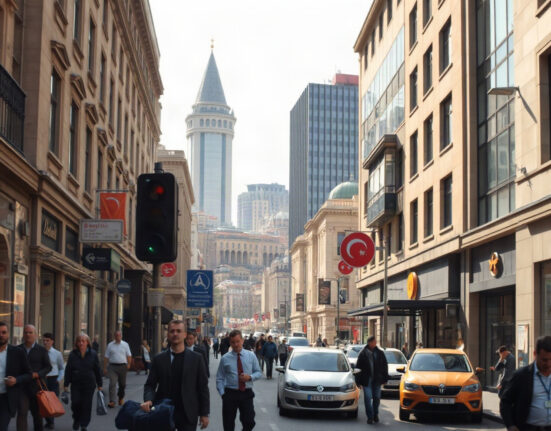Istanbul financial district skyline on a clear day, representing Turkey's economic outlook