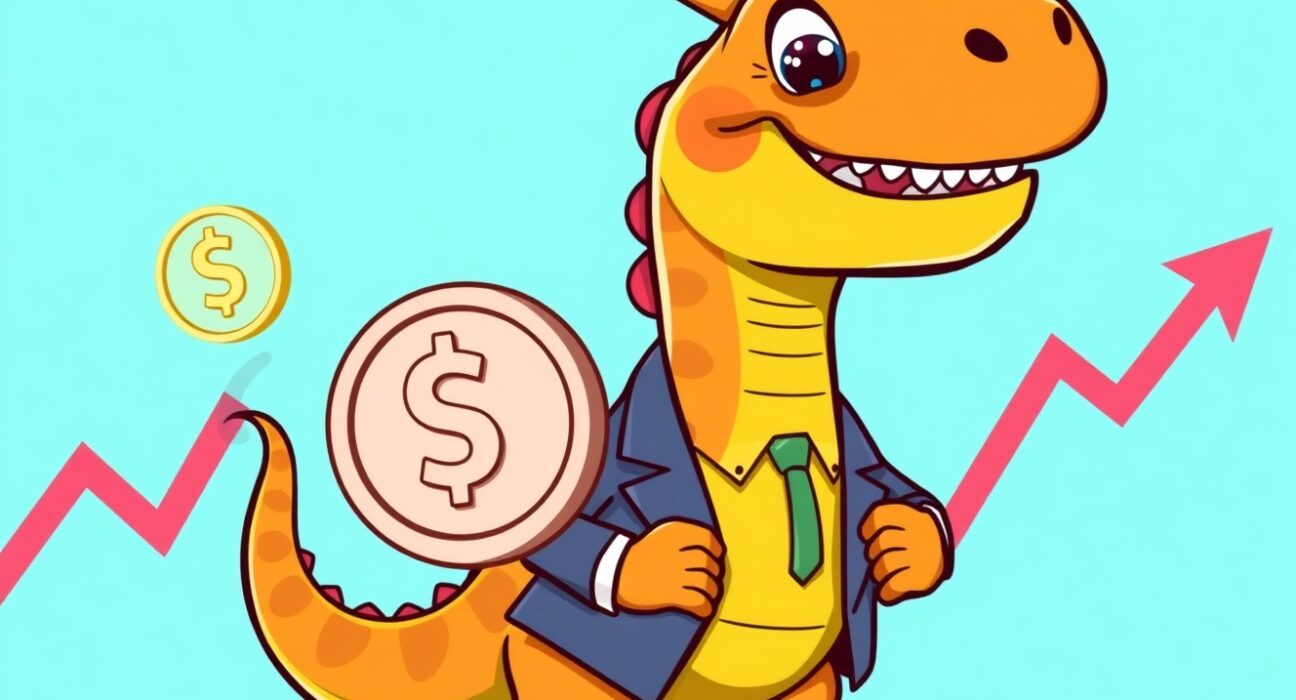 TYCOON token buyback announcement causes dramatic price surge in cartoon style