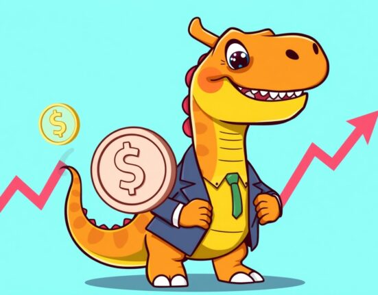 TYCOON token buyback announcement causes dramatic price surge in cartoon style