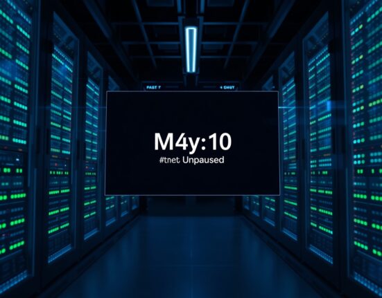 Digital interface showing Tydro market resumption countdown timer and Chainlink oracle upgrade status