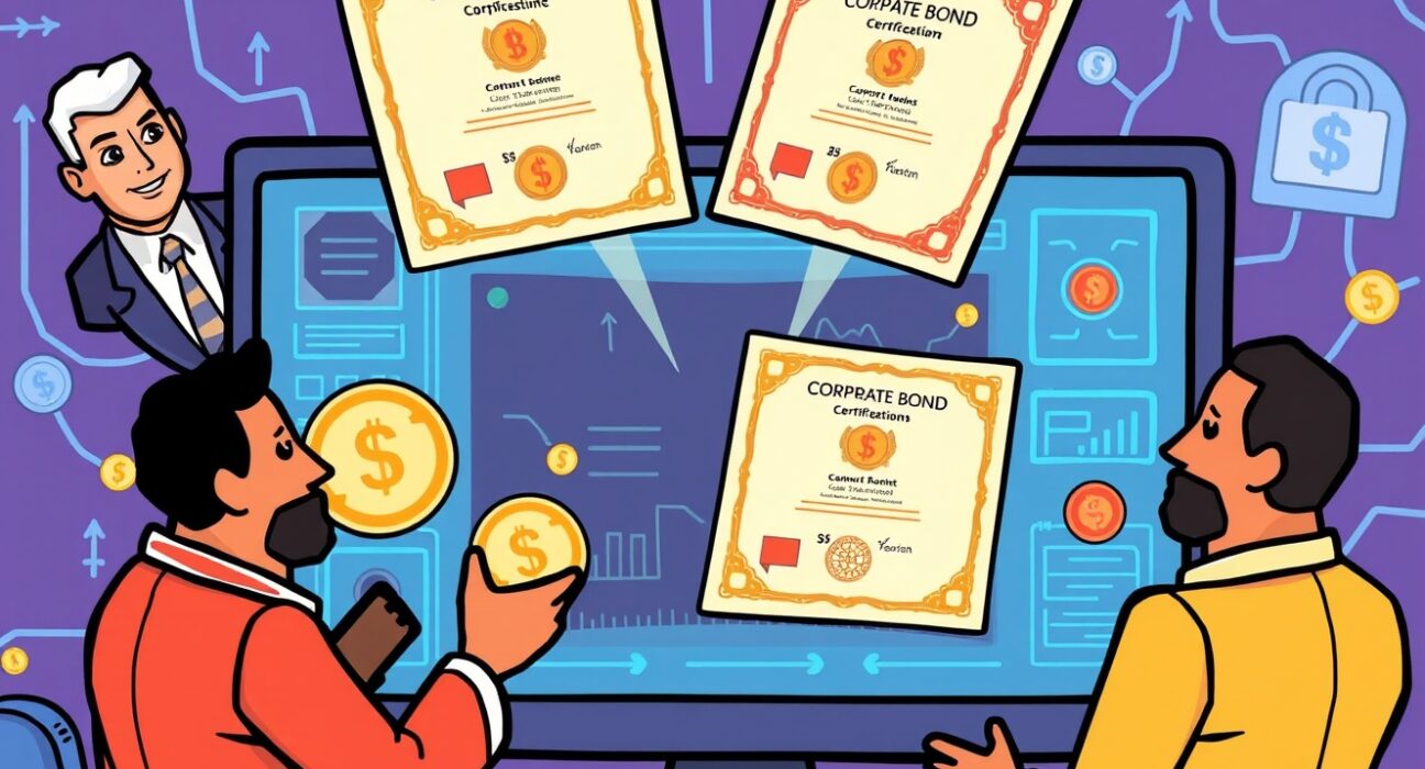 tZERO's FINRA approval for secure digital corporate bond trading on its ATS, symbolizing innovation and regulatory trust.