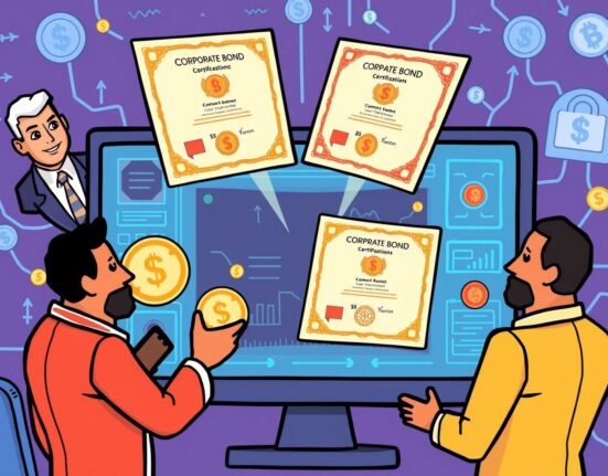 tZERO's FINRA approval for secure digital corporate bond trading on its ATS, symbolizing innovation and regulatory trust.