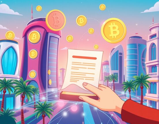 UAE DeFi regulation illustrated through legal documents overseeing blockchain technology in Dubai