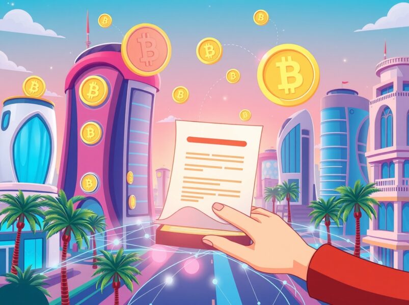 UAE DeFi regulation illustrated through legal documents overseeing blockchain technology in Dubai