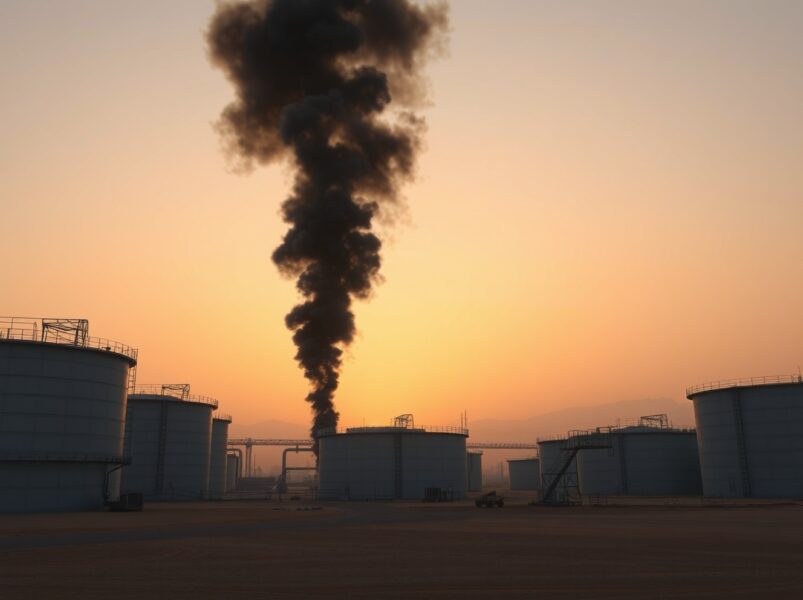 UAE Oil Complex Fire Erupts After Devastating Drone Attack from Iran