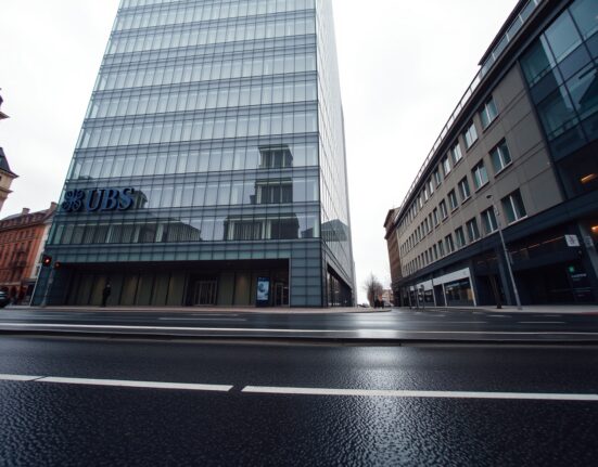 Exterior view of UBS headquarters in Zurich, representing the Swiss bank's increased investment in MicroStrategy stock.