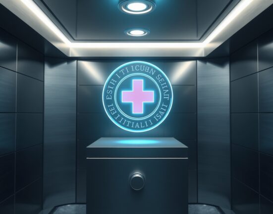 Digital Swiss Franc stablecoin token in secure bank vault representing UBS and Swiss banks' digital currency initiative.