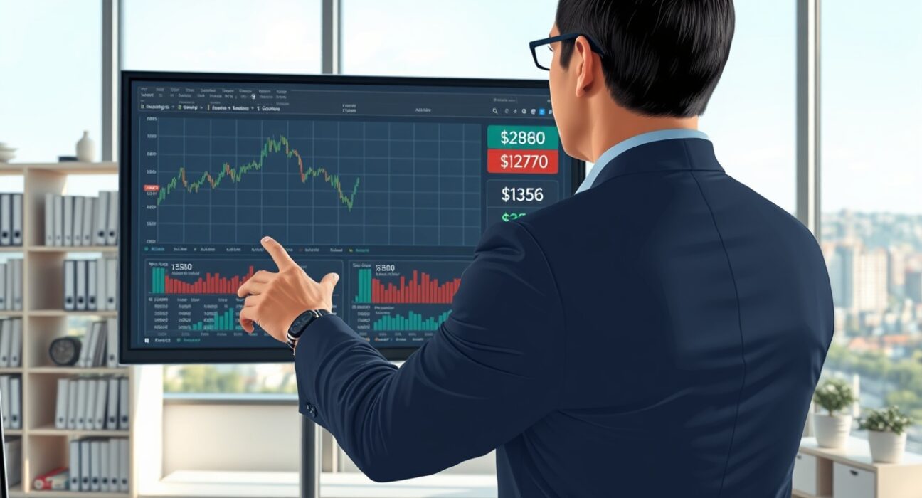 UBS analyst examines Swiss franc exchange rate charts predicting currency weakness fading.