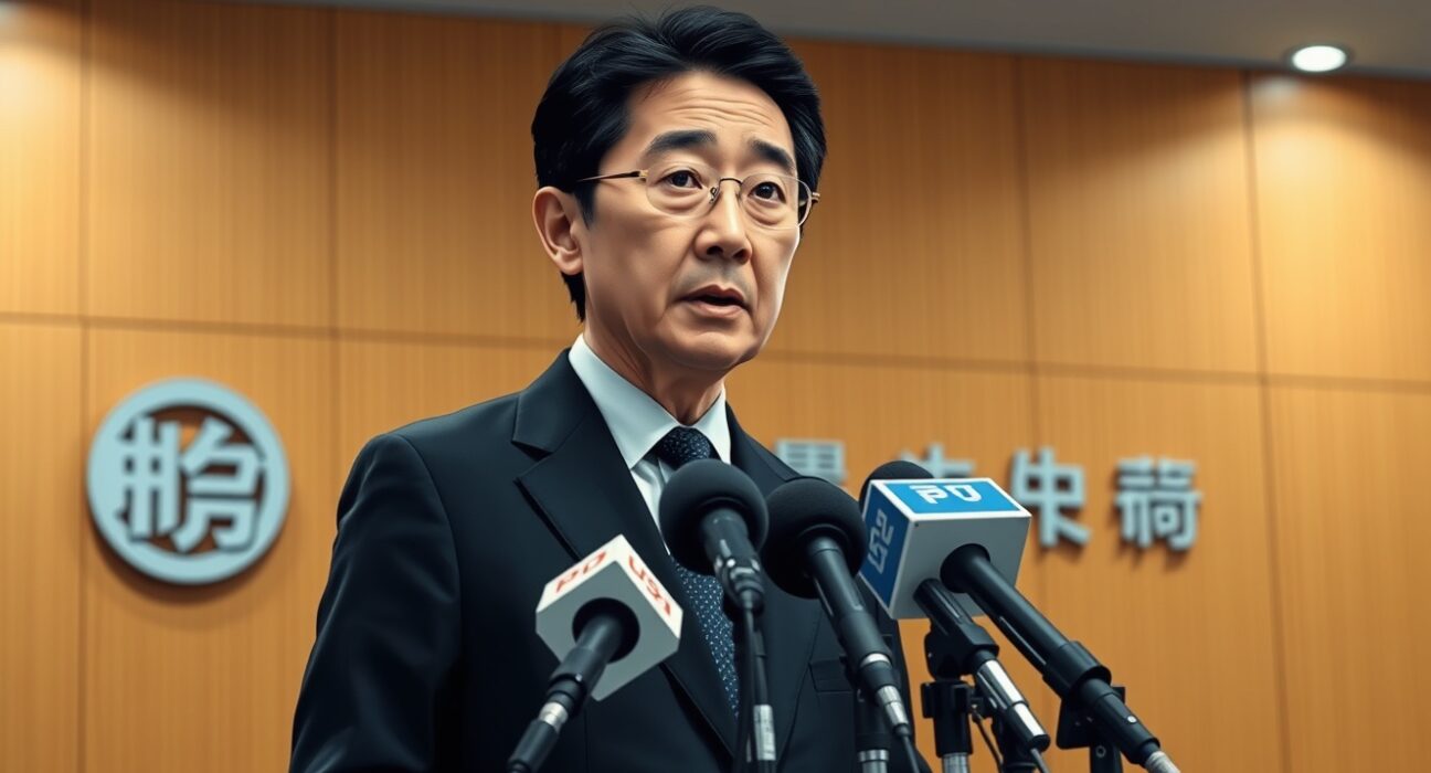 Bank of Japan Governor Kazuo Ueda delivers a speech on monetary policy outlook after interest rate hold