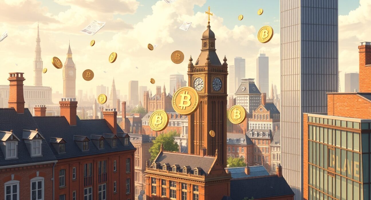 Illustration of UK crypto ETN restrictions impacting tax-free investment accounts and investor portfolios.