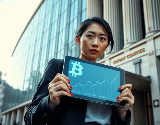 Chinese crypto fraud victim outside UK High Court in Bitcoin compensation lawsuit.