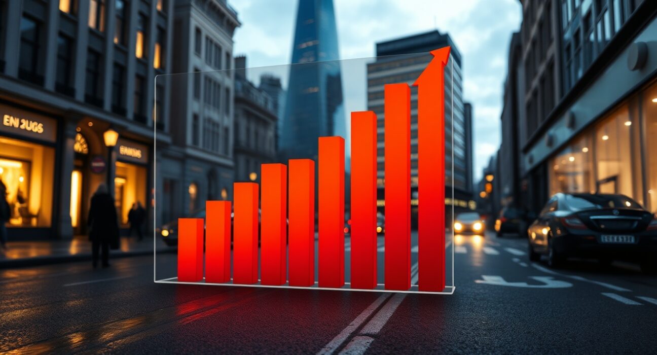 Societe Generale analysis of UK energy shock impact on economic outlook with price chart visualization