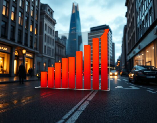 Societe Generale analysis of UK energy shock impact on economic outlook with price chart visualization