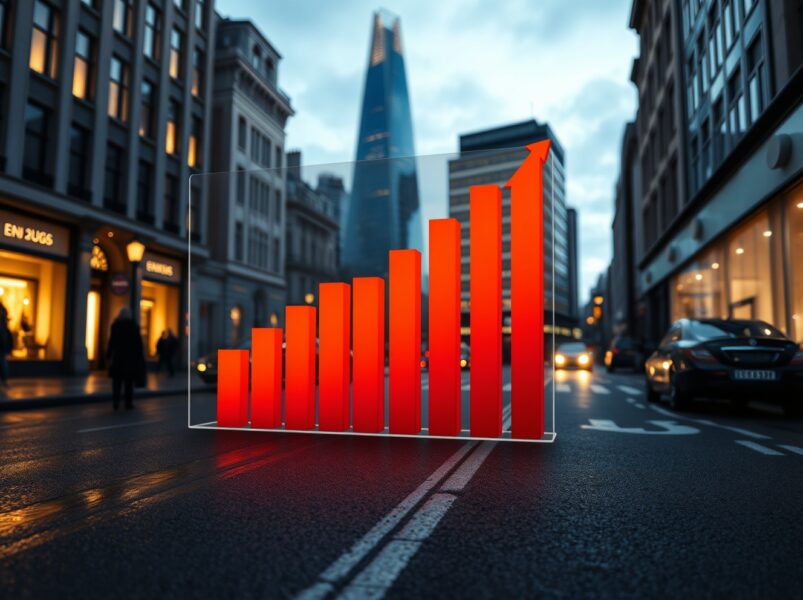 Societe Generale analysis of UK energy shock impact on economic outlook with price chart visualization