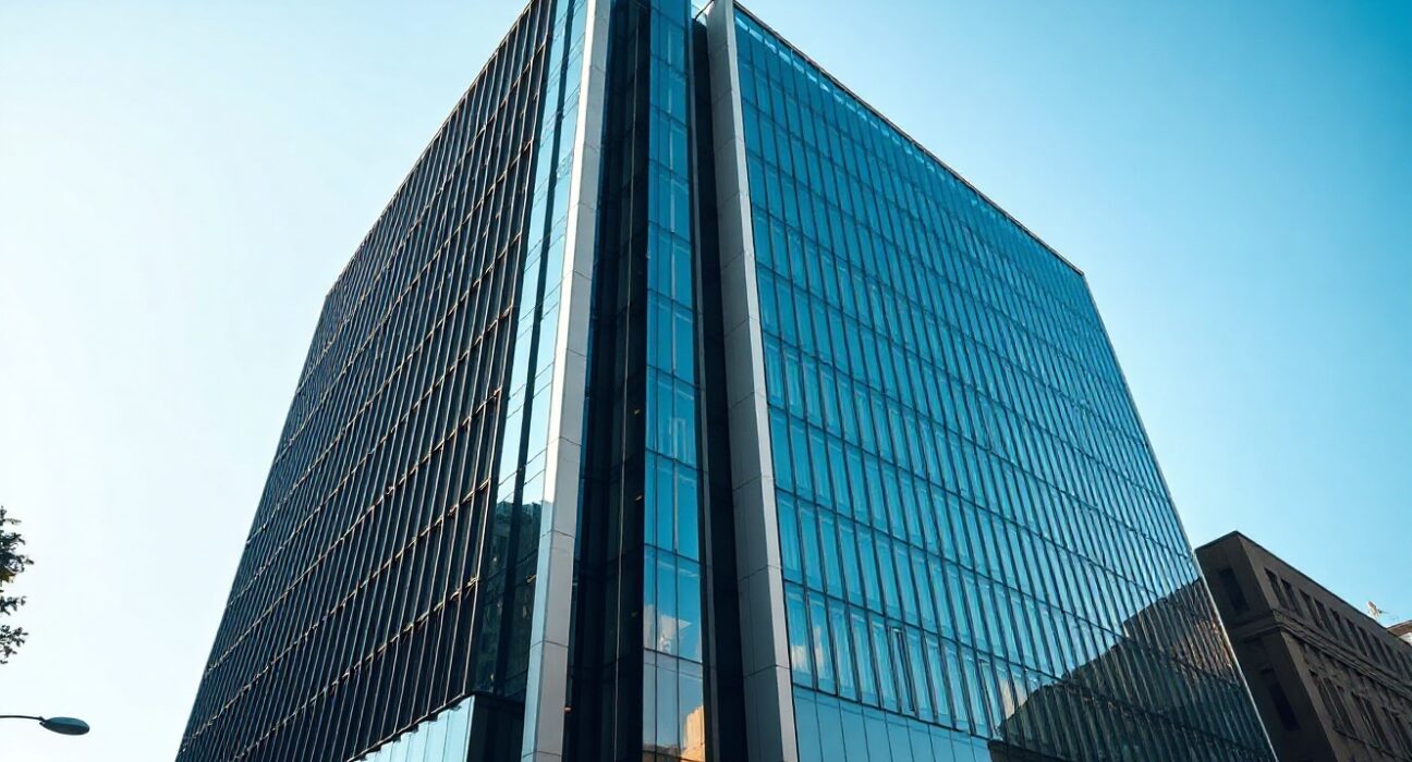 FCA headquarters in London on a clear day, representing UK financial regulation