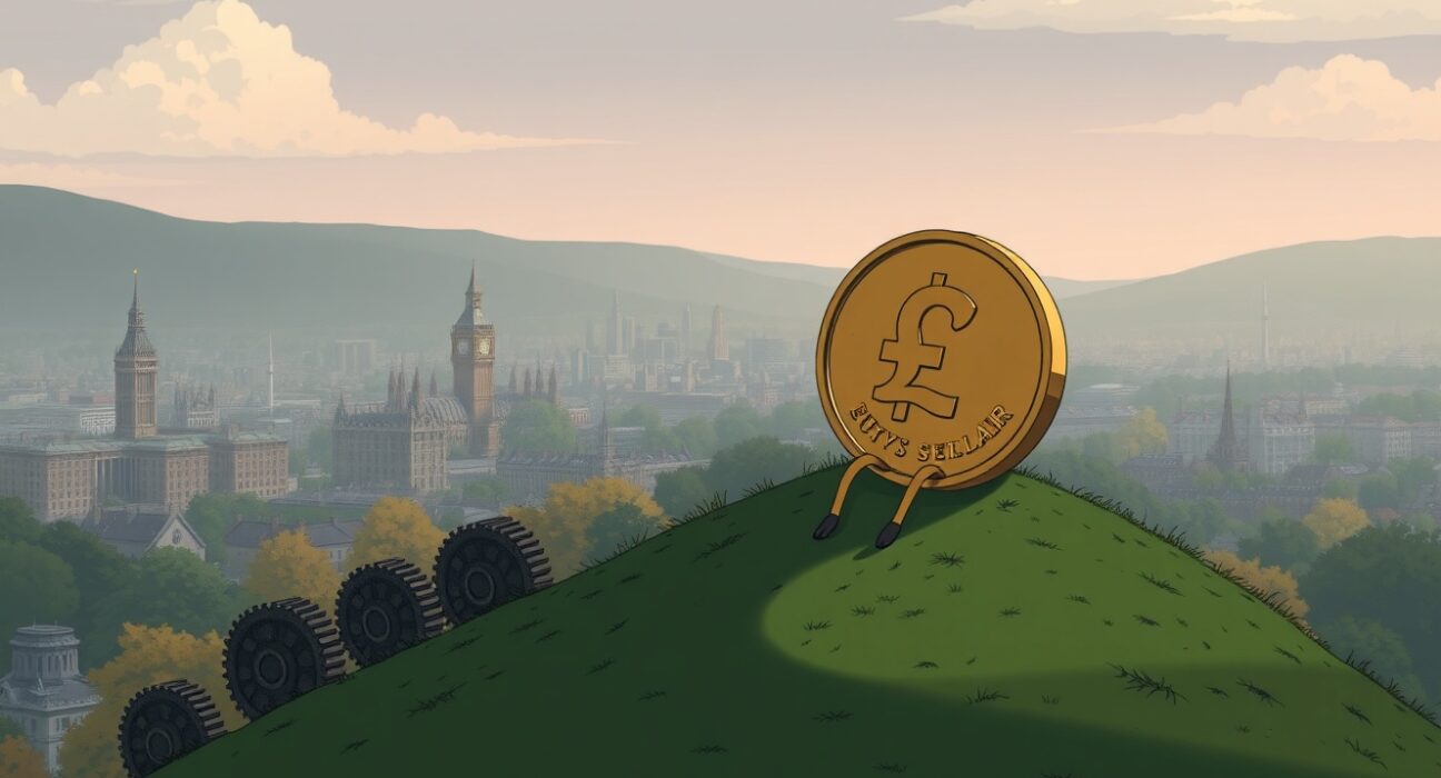 UK GDP forecast showing a symbolic economic slowdown for the final quarter of 2024.