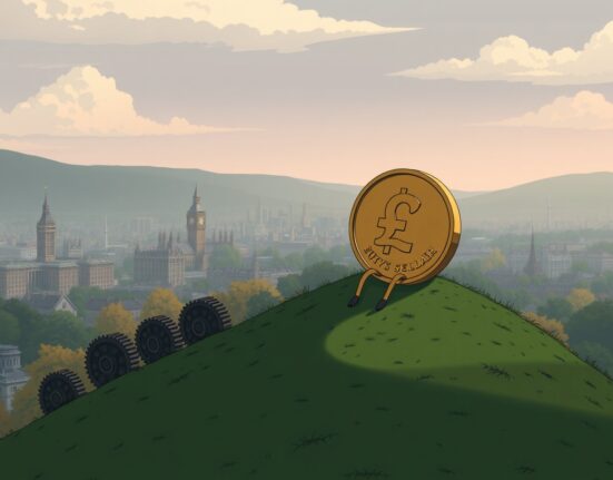 UK GDP forecast showing a symbolic economic slowdown for the final quarter of 2024.