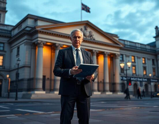 Economic analyst reviewing Bank of England inflation data with Deutsche Bank insights on UK price pressures