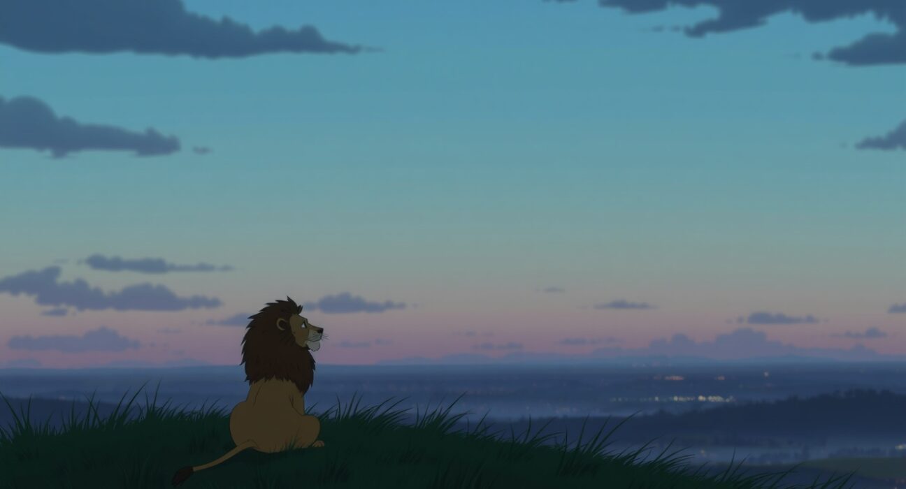 Symbolic Ghibli-style art representing the UK's independent military policy under Keir Starmer regarding US-Israel operations.