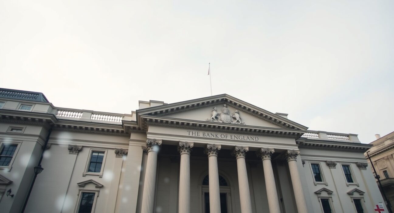 Bank of England building with digital data overlay representing tokenization regulation consultation