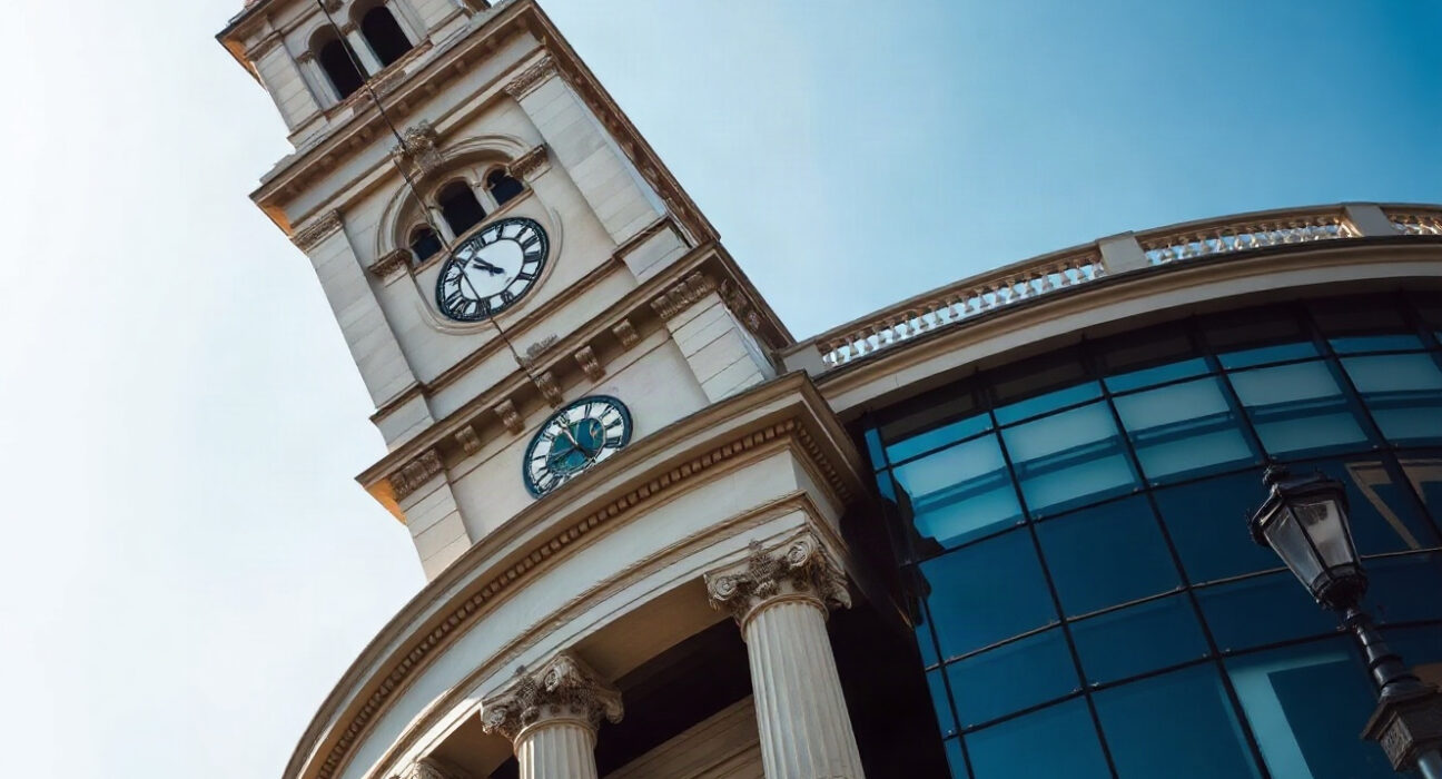 Bank of England building in London, symbolizing UK monetary policy and inflation tracking.