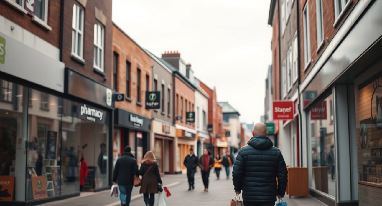 Analysis of UK retail sales data showing a contraction on a subdued high street in February 2025.