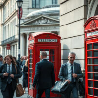 Commuters walk near the Bank of England in London, reflecting UK wage growth data.