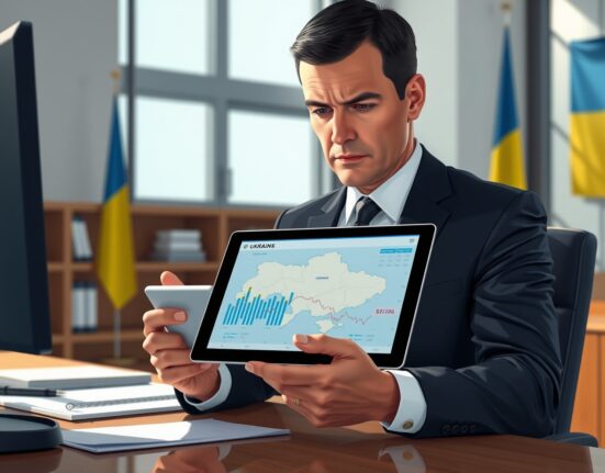 Ukrainian official analyzing cryptocurrency transaction data for new political financing regulations.