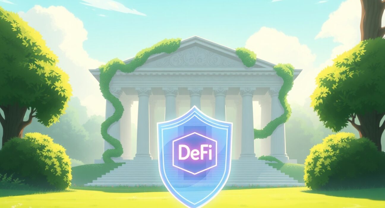 Symbolic representation of the Uniswap lawsuit dismissal protecting decentralized finance protocols.