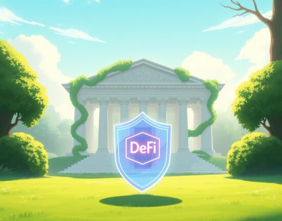 Symbolic representation of the Uniswap lawsuit dismissal protecting decentralized finance protocols.