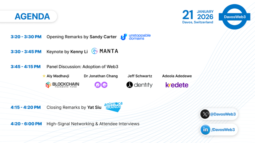 DavosWeb3 2026: Future of Web3 & AI with the Davos Declaration