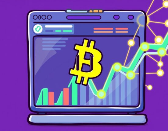 A digital illustration of a crypto exchange pausing services, symbolizing the Upbit 0G suspension for a mainnet upgrade.