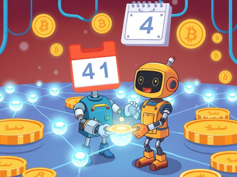 Cartoon illustration of digital network maintenance affecting Upbit BABY deposits and withdrawals.