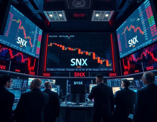 Trading screens showing SNX price drop on cryptocurrency exchange
